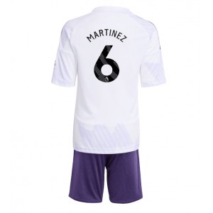 Fotbalové Dres Manchester United Lisandro Martinez #6 Dětské Venkovní Oblečení 2025-26 Krátký Rukáv (+ trenýrky)